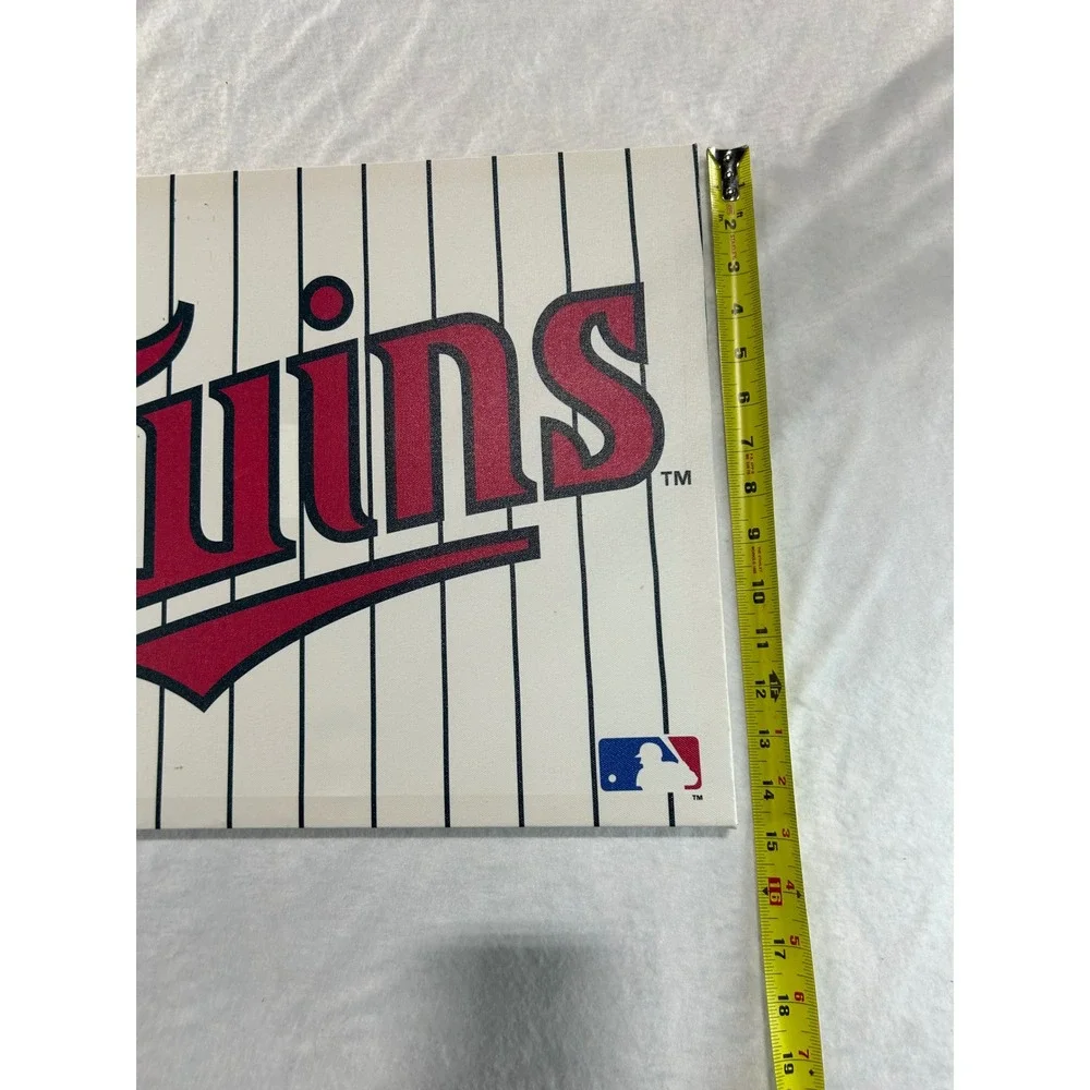 Minnesota‎ Twins MLB Wall Art Canvas Pinstripe Team Logo Room Essentials 14x18